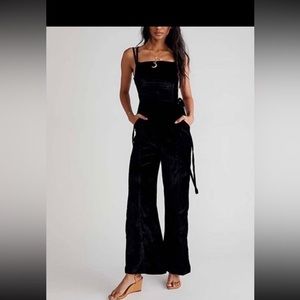 NWT Free People Forever Crushed Velvet Jumpsuit / Overalls